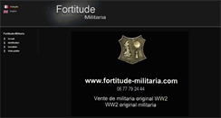 Desktop Screenshot of fortitude-militaria.com